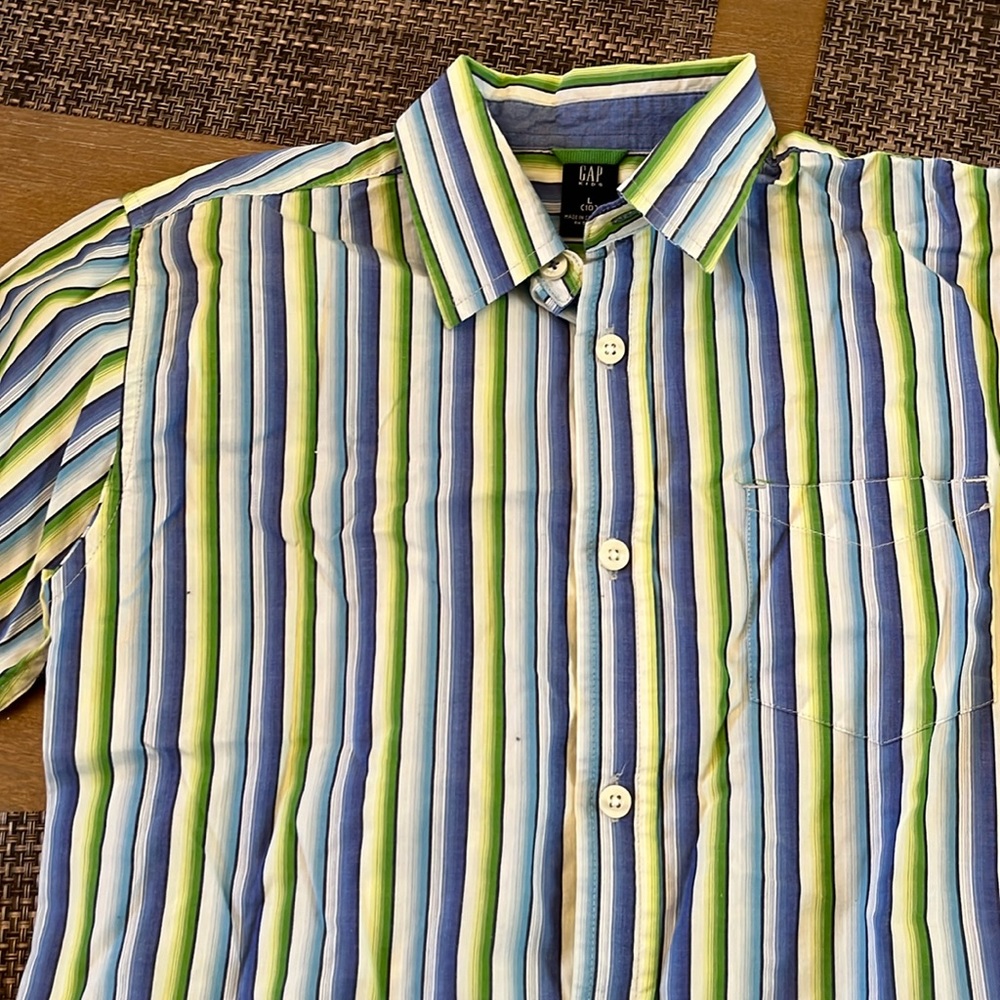 GAP Kids striped button down shirt